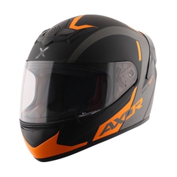 Axor Rage RTR Full Face Helmet With Optically Correct Visor (Black Orange, M)